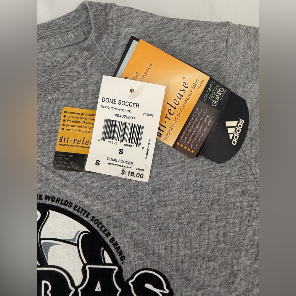 Adidas Kids Boys Gray Soccer Graphic Tee nwt - Picture 14 of 16
